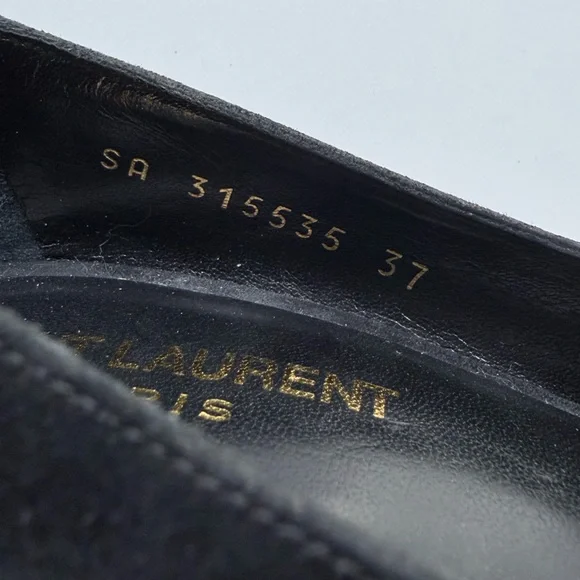 Saint Laurent Black Suede Pointed Toe High Heel Pumps 37 - Picture 14 of 16